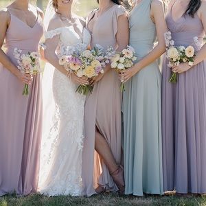 Biscotti colored bridesmaid dress from David’s Bridal- size 4